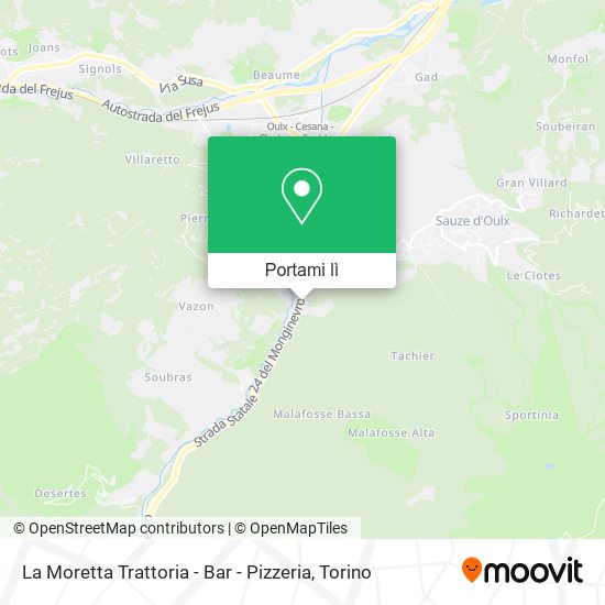 Mappa La Moretta Trattoria - Bar - Pizzeria