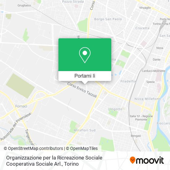 Mappa Organizzazione per la Ricreazione Sociale Cooperativa Sociale Arl.