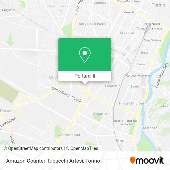 Mappa Amazon Counter-Tabacchi Artesi