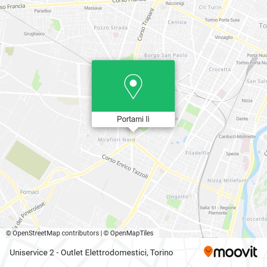 Mappa Uniservice 2 - Outlet Elettrodomestici