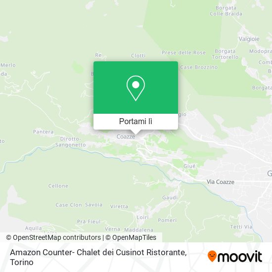 Mappa Amazon Counter- Chalet dei Cusinot Ristorante