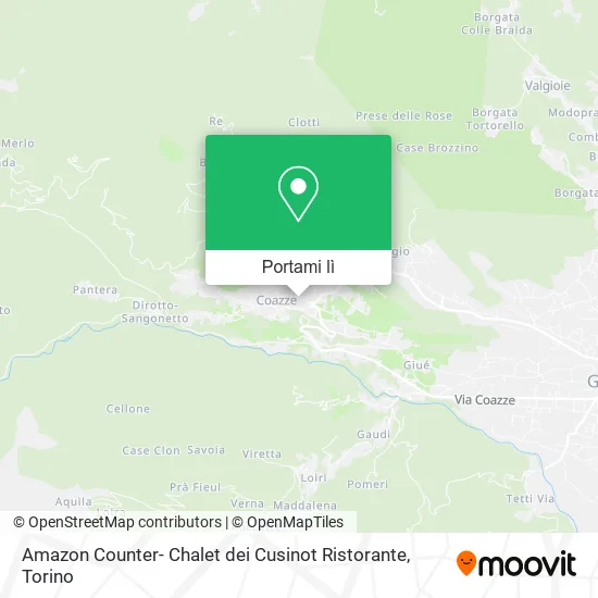 Mappa Amazon Counter- Chalet dei Cusinot Ristorante