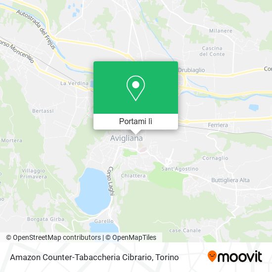 Mappa Amazon Counter-Tabaccheria Cibrario
