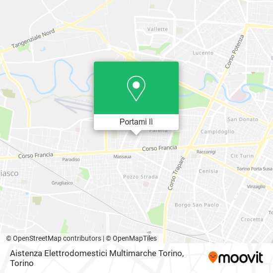 Mappa Aistenza Elettrodomestici Multimarche Torino
