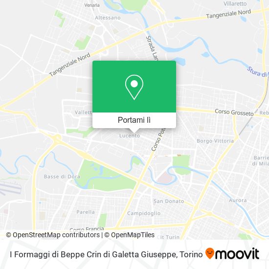 Mappa I Formaggi di Beppe Crin di Galetta Giuseppe