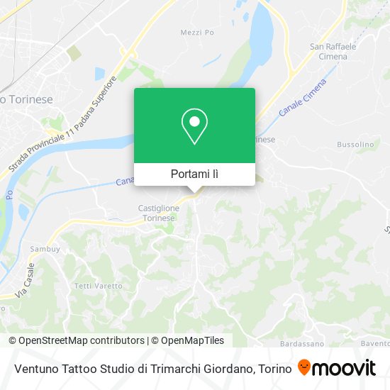 Mappa Ventuno Tattoo Studio di Trimarchi Giordano