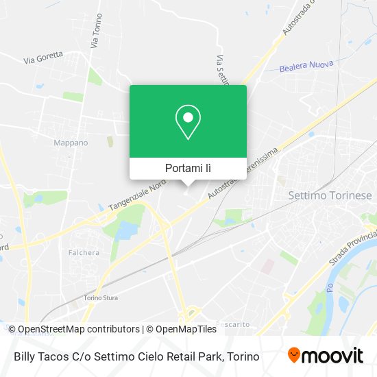 Mappa Billy Tacos C / o Settimo Cielo Retail Park