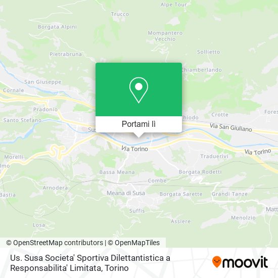 Mappa Us. Susa Societa' Sportiva Dilettantistica a Responsabilita' Limitata