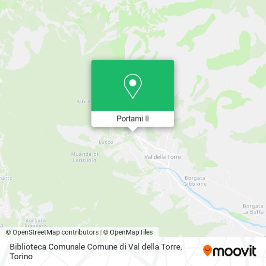 Mappa Biblioteca Comunale Comune di Val della Torre