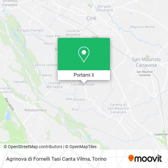 Mappa Agrinova di Fornelli Tasi Canta Vilma