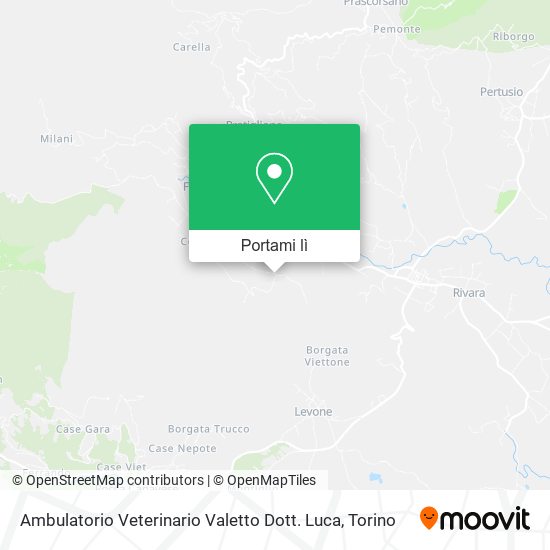 Mappa Ambulatorio Veterinario Valetto Dott. Luca
