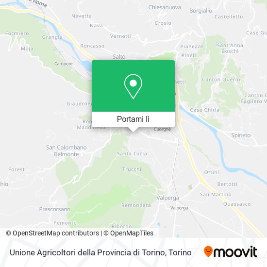 Mappa Unione Agricoltori della Provincia di Torino