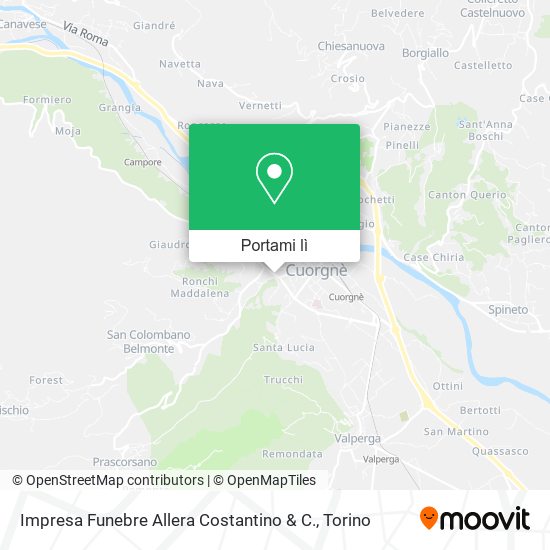 Mappa Impresa Funebre Allera Costantino & C.