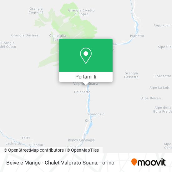 Mappa Beive e Mangé - Chalet Valprato Soana