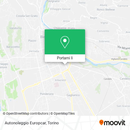 Mappa Autonoleggio Europcar