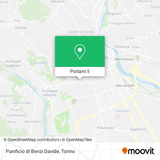 Mappa Panificio di Benzi Davide