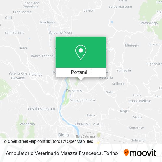 Mappa Ambulatorio Veterinario Maazza Francesca