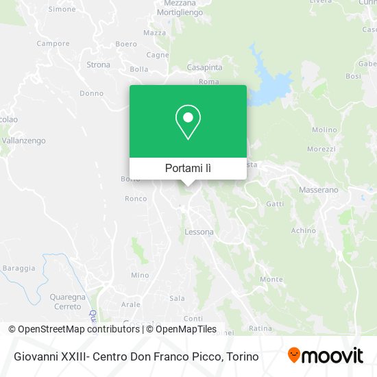 Mappa Giovanni XXIII- Centro Don Franco Picco