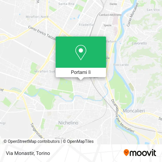 Mappa Via Monastir