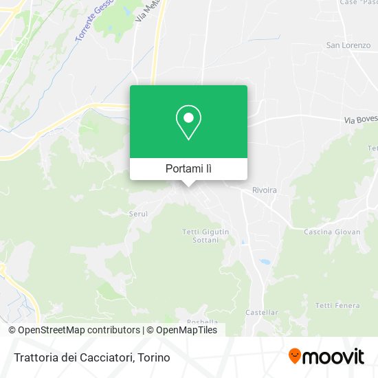 Mappa Trattoria dei Cacciatori
