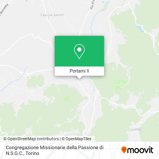 Mappa Congregazione Missionarie della Passione di N.S.G.C.