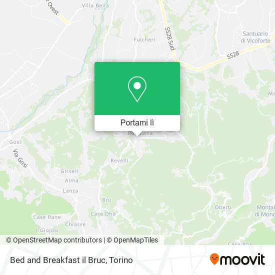 Mappa Bed and Breakfast il Bruc