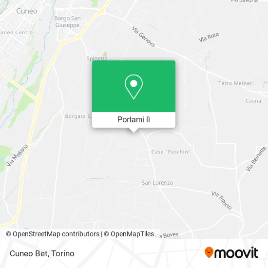 Mappa Cuneo Bet