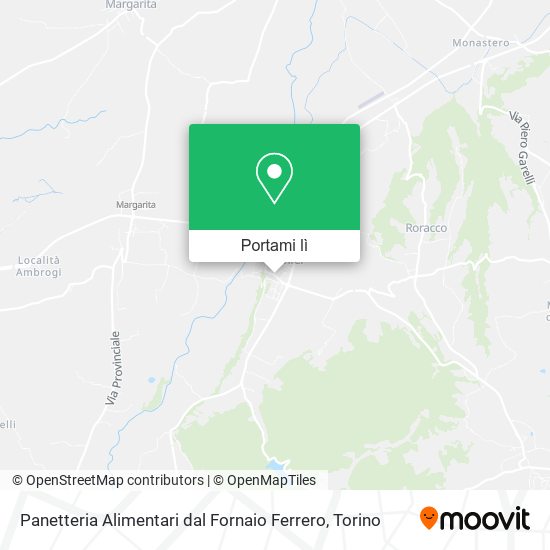 Mappa Panetteria Alimentari dal Fornaio Ferrero