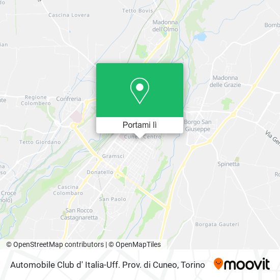 Mappa Automobile Club d' Italia-Uff. Prov. di Cuneo