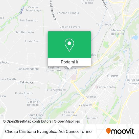 Mappa Chiesa Cristiana Evangelica Adi Cuneo