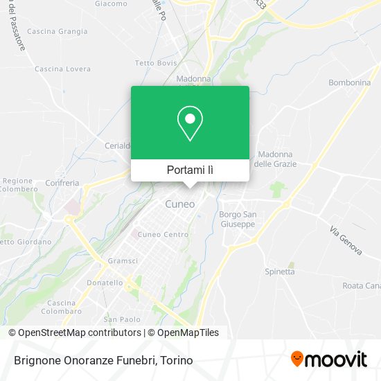 Mappa Brignone Onoranze Funebri