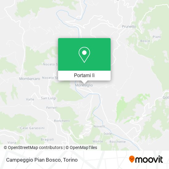 Mappa Campeggio Pian Bosco