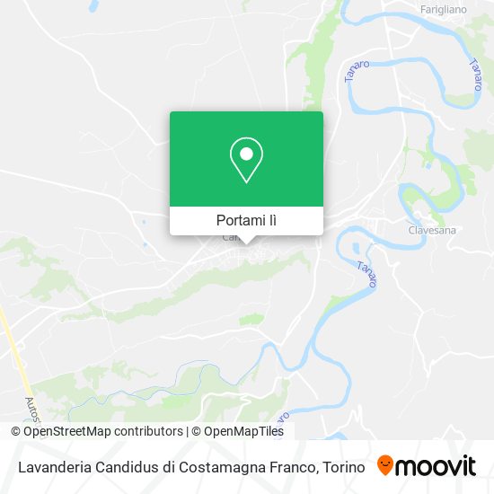 Mappa Lavanderia Candidus di Costamagna Franco