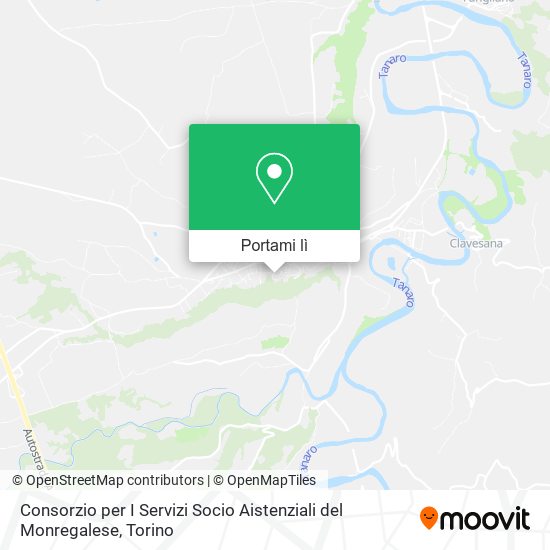 Mappa Consorzio per I Servizi Socio Aistenziali del Monregalese