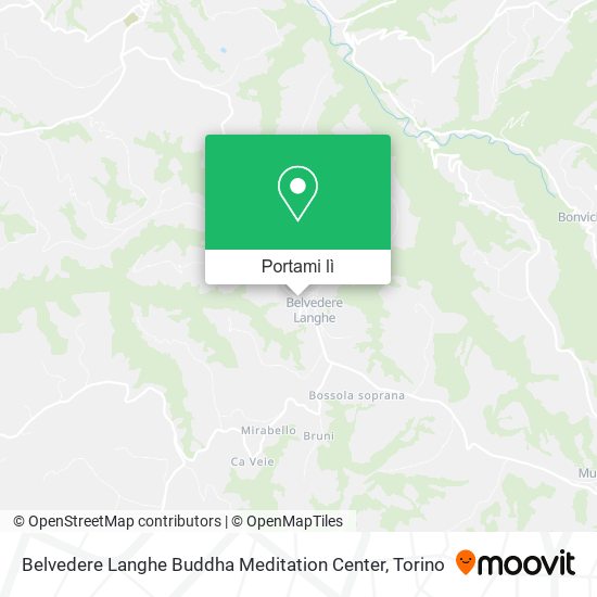Mappa Belvedere Langhe Buddha Meditation Center