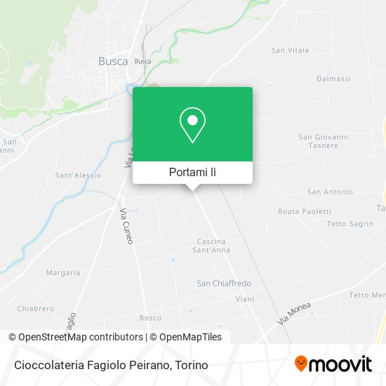 Mappa Cioccolateria Fagiolo Peirano