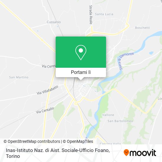 Mappa Inas-Istituto Naz. di Aist. Sociale-Ufficio Foano