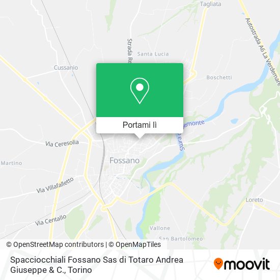 Mappa Spacciocchiali Fossano Sas di Totaro Andrea Giuseppe & C.