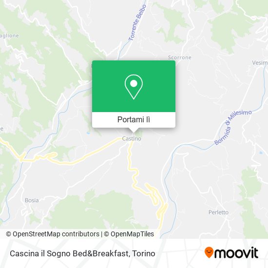 Mappa Cascina il Sogno Bed&Breakfast