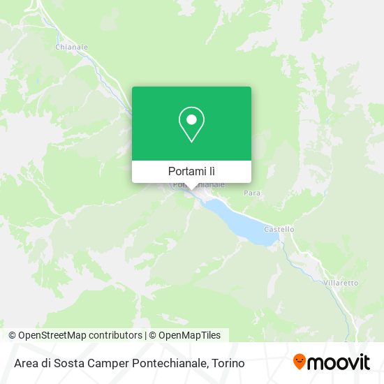 Mappa Area di Sosta Camper Pontechianale