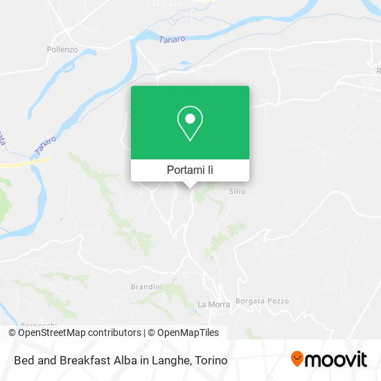 Mappa Bed and Breakfast Alba in Langhe