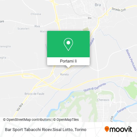 Mappa Bar Sport Tabacchi Ricev.Sisal Lotto