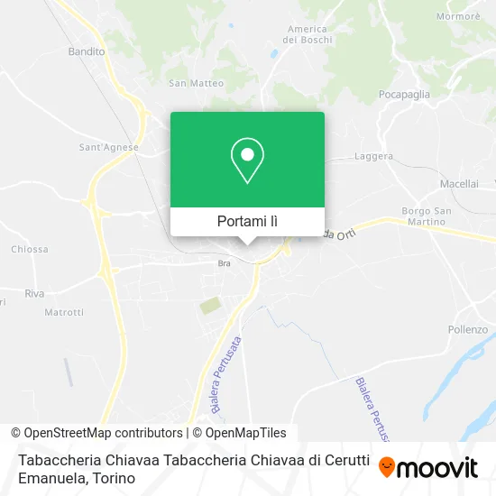 Mappa Tabaccheria Chiavaa Tabaccheria Chiavaa di Cerutti Emanuela