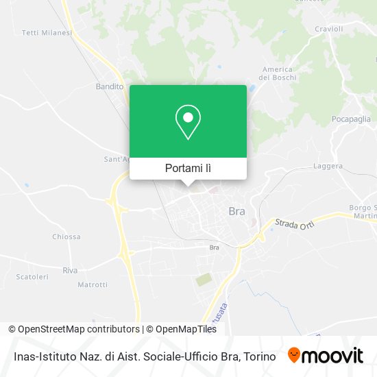 Mappa Inas-Istituto Naz. di Aist. Sociale-Ufficio Bra