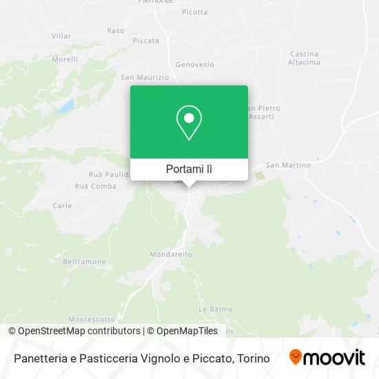 Mappa Panetteria e Pasticceria Vignolo e Piccato