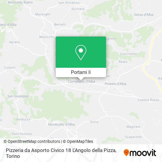 Mappa Pizzeria da Asporto Civico 18 L'Angolo della Pizza