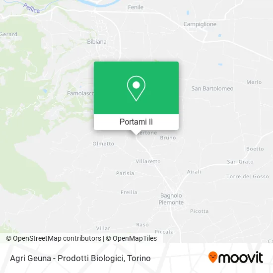 Mappa Agri Geuna - Prodotti Biologici