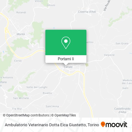 Mappa Ambulatorio Veterinario Dotta Eica Giustetto