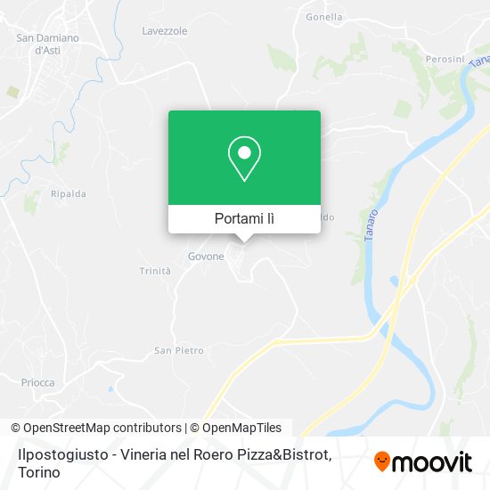 Mappa Ilpostogiusto - Vineria nel Roero Pizza&Bistrot