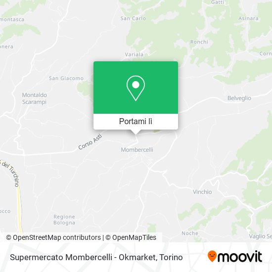 Mappa Supermercato Mombercelli - Okmarket